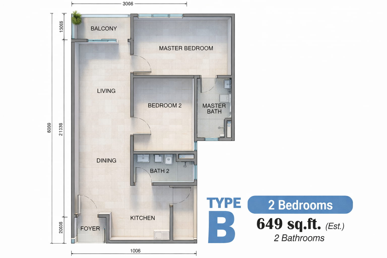 Rivehaus Type B Floorplan