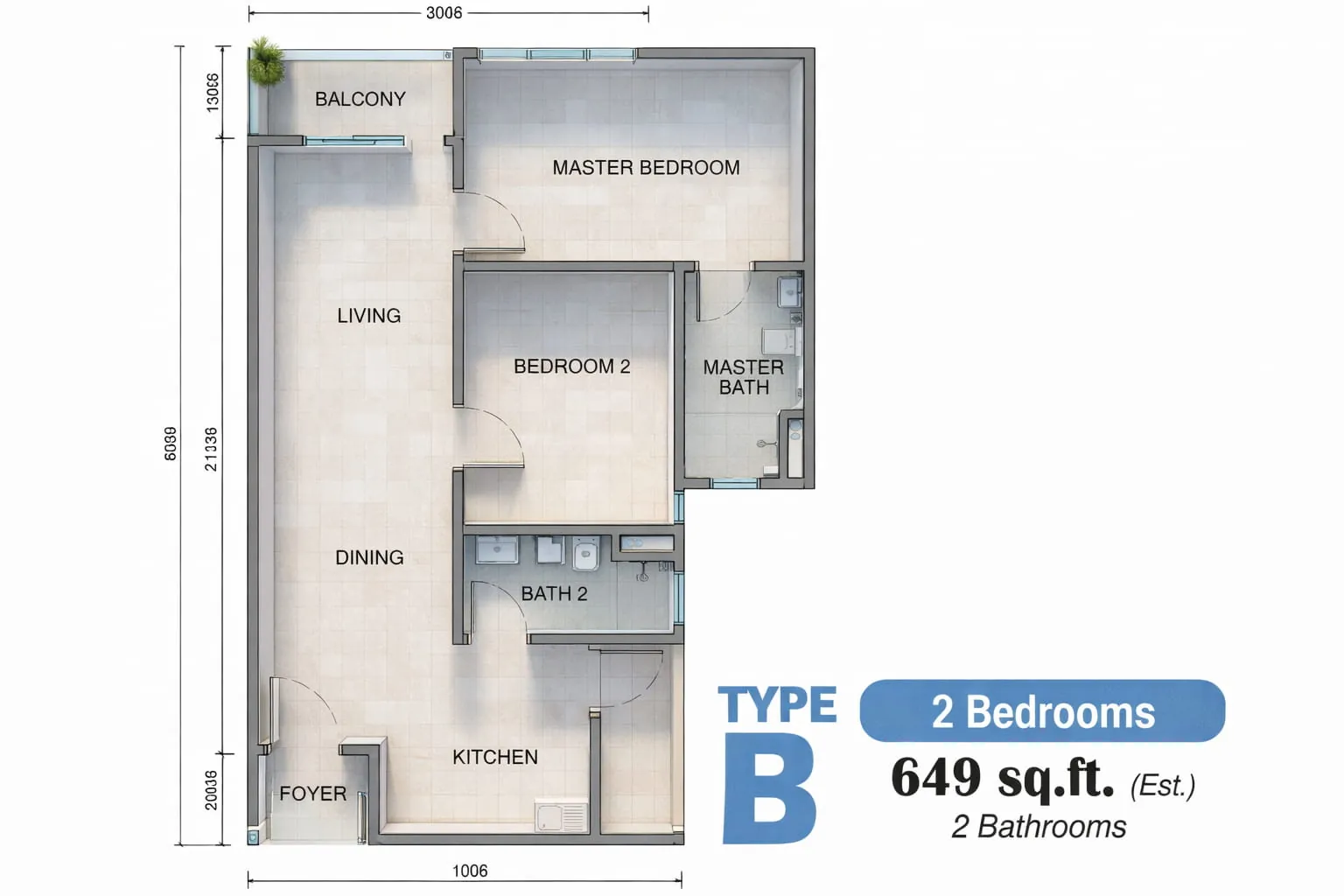 Rivehaus Type B Floorplan