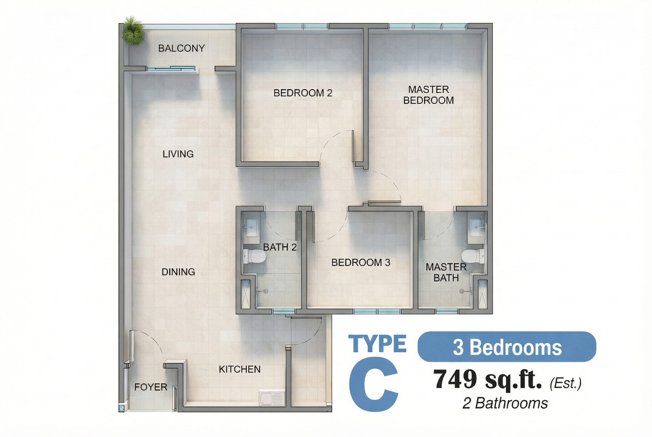 Rivehaus Type C Floorplan